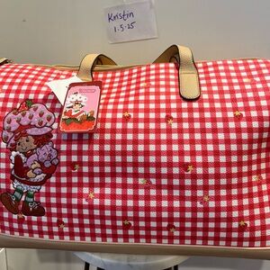 Strawberry shortcake Red Checkered Women's Bag